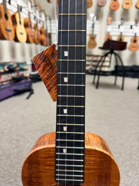 KoAloha Red Label "Polani" Solid Curly Koa Tenor Ukulele w/Case #3
