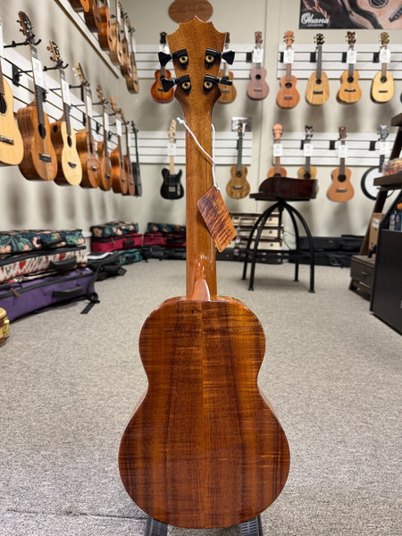 KoAloha Red Label "Polani" Solid Curly Koa Tenor Ukulele w/Case #3