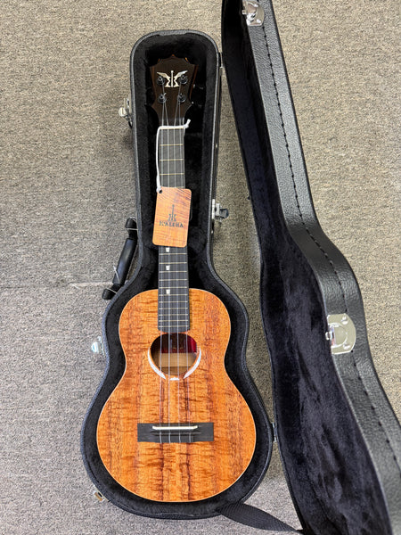 KoAloha Red Label "Polani" Solid Curly Koa Tenor Ukulele w/Case #3