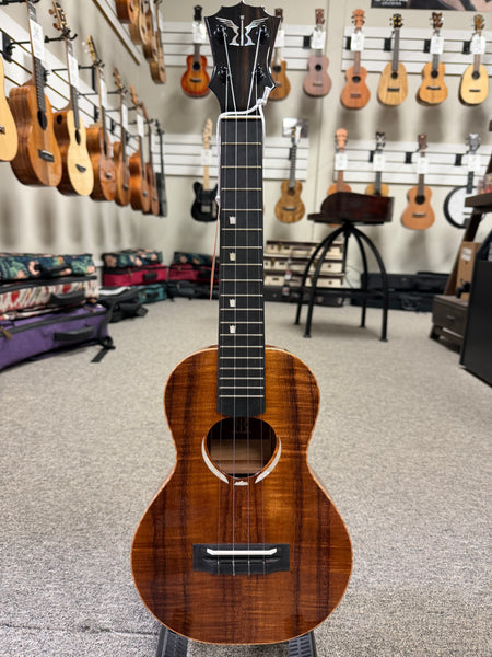 KoAloha Red Label "Polani" Solid Curly Koa Concert Ukulele w/Case
