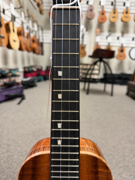 KoAloha Red Label "Polani" Solid Curly Koa Concert Ukulele w/Case