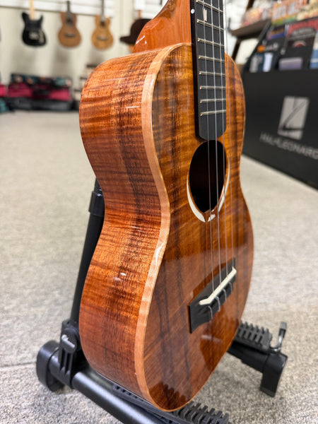 KoAloha Red Label "Polani" Solid Curly Koa Concert Ukulele w/Case