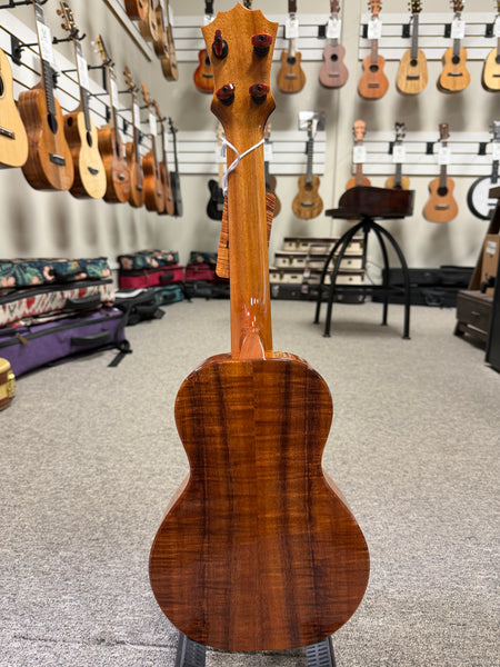 KoAloha Red Label "Polani" Solid Curly Koa Concert Ukulele w/Case