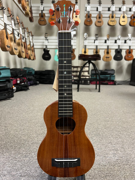 KoAloha KSM-02 Solid Koa Soprano Long Neck w/Case #2 - Concert Scale - Super Soprano