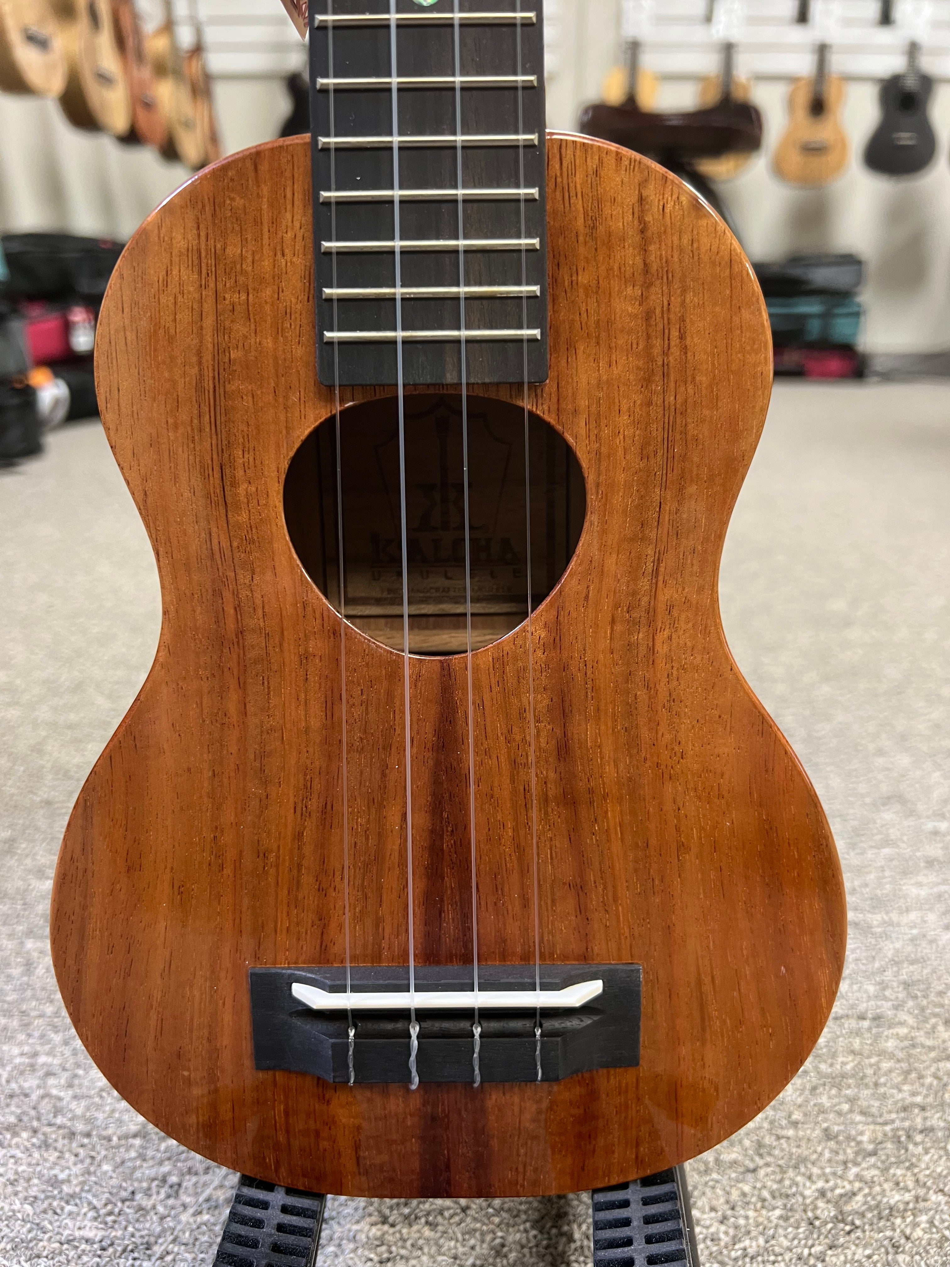 KoAloha KSM-02 Solid Koa Soprano Long Neck w/Case #2 - Concert Scale -  Super Soprano