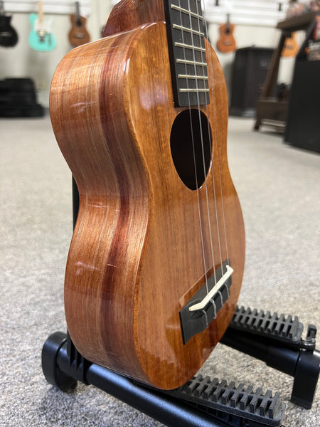 KoAloha KSM-02 Solid Koa Soprano Long Neck w/Case #2 - Concert Scale - Super Soprano