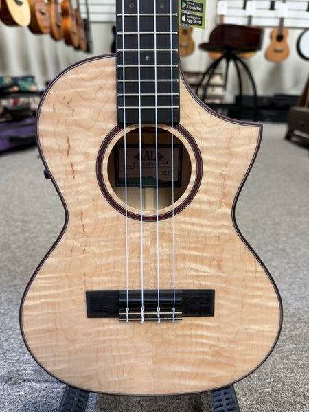 KALA KA-ASFM-T-CE Solid Flamed Maple Tenor Electric Ukulele w/Case
