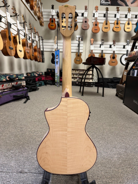 KALA KA-ASFM-T-CE Solid Flamed Maple Tenor Electric Ukulele w/Case