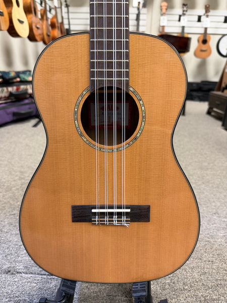 KALA KA-SCAC-B8 Solid Cedar Top/Acacia 8 String Baritone Ukulele