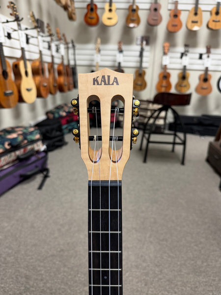 KALA KA-ASFM-B-CE Solid Flamed Maple Baritone Electric Ukulele w/Case