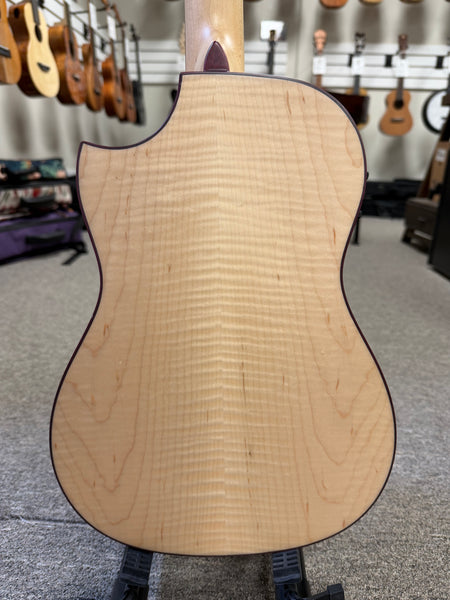 KALA KA-ASFM-B-CE Solid Flamed Maple Baritone Electric Ukulele w/Case