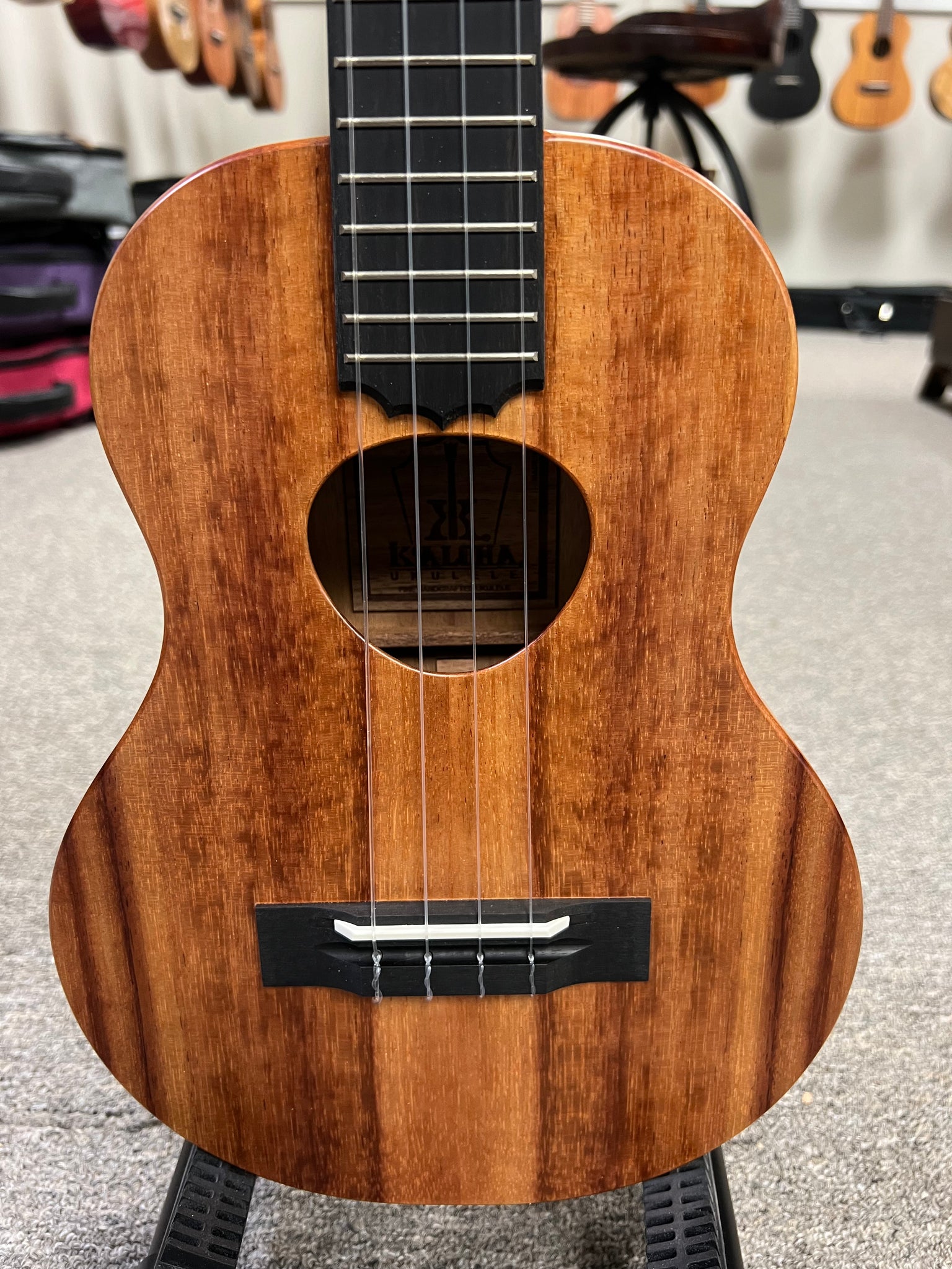 KoAloha KTM-10 Solid Koa Pikake Tenor Ukulele w/Case #2 - Made In Hawaii - Satin Finish
