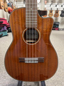 Ohana BK-35GCE Solid Mahogany Electric Baritone Ukulele - Cutaway