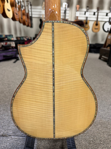 OHANA TK-75CG Tenor Ukulele -Solid Spruce/Solid Flame Maple Cutaway - Pre Loved