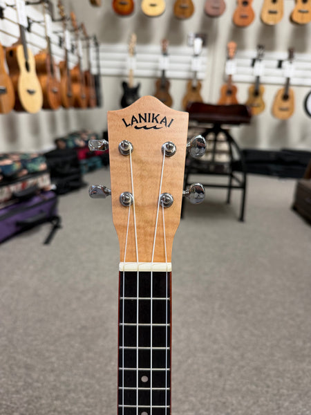 Lanikai FM-CETC Flamed Maple Electric Concert Ukulele w/Case - Thin Body Travel Uke