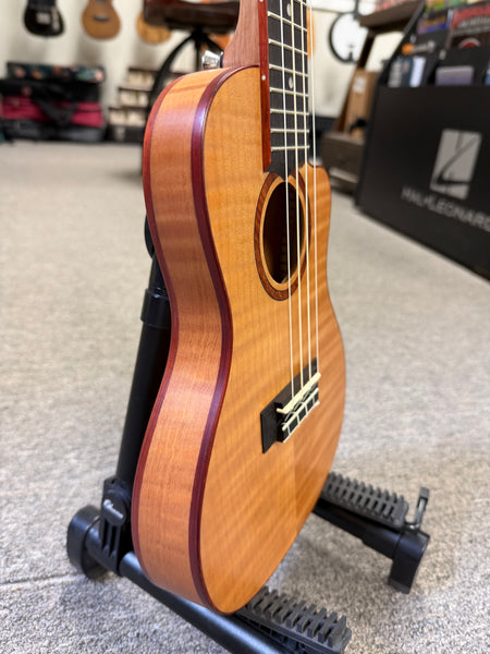 Lanikai FM-CETC Flamed Maple Electric Concert Ukulele w/Case - Thin Body Travel Uke