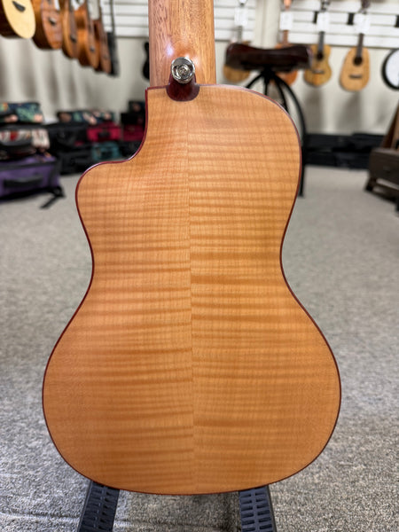 Lanikai FM-CETC Flamed Maple Electric Concert Ukulele w/Case - Thin Body Travel Uke