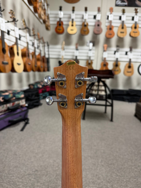 Lanikai FM-CETC Flamed Maple Electric Concert Ukulele w/Case - Thin Body Travel Uke