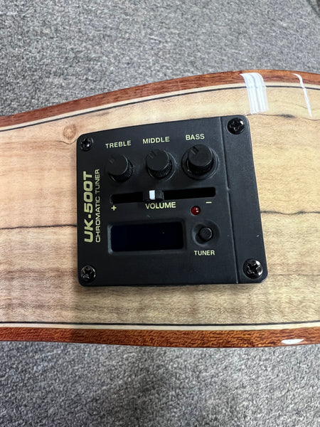 Sound Smith SSM-26CE Solid Spruce/Spalted Maple Electric Tenor Ukulele - Pre Loved