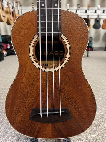 KALA Koa Acoustic/Electric U-Bass w/Case - Solid Koa Top UBASS