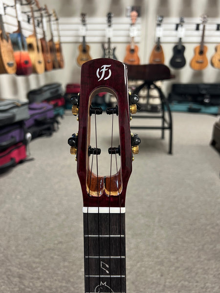 Flight Songbird Purple Electric Slimline Tenor Ukulele w/Case - Solid Flamed Maple/Solid Mango