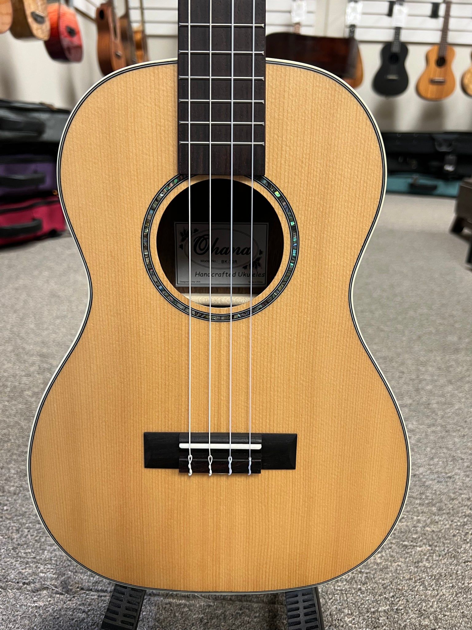 Ohana BK-70R Baritone Ukulele - Solid Spruce/Rosewood BK70R