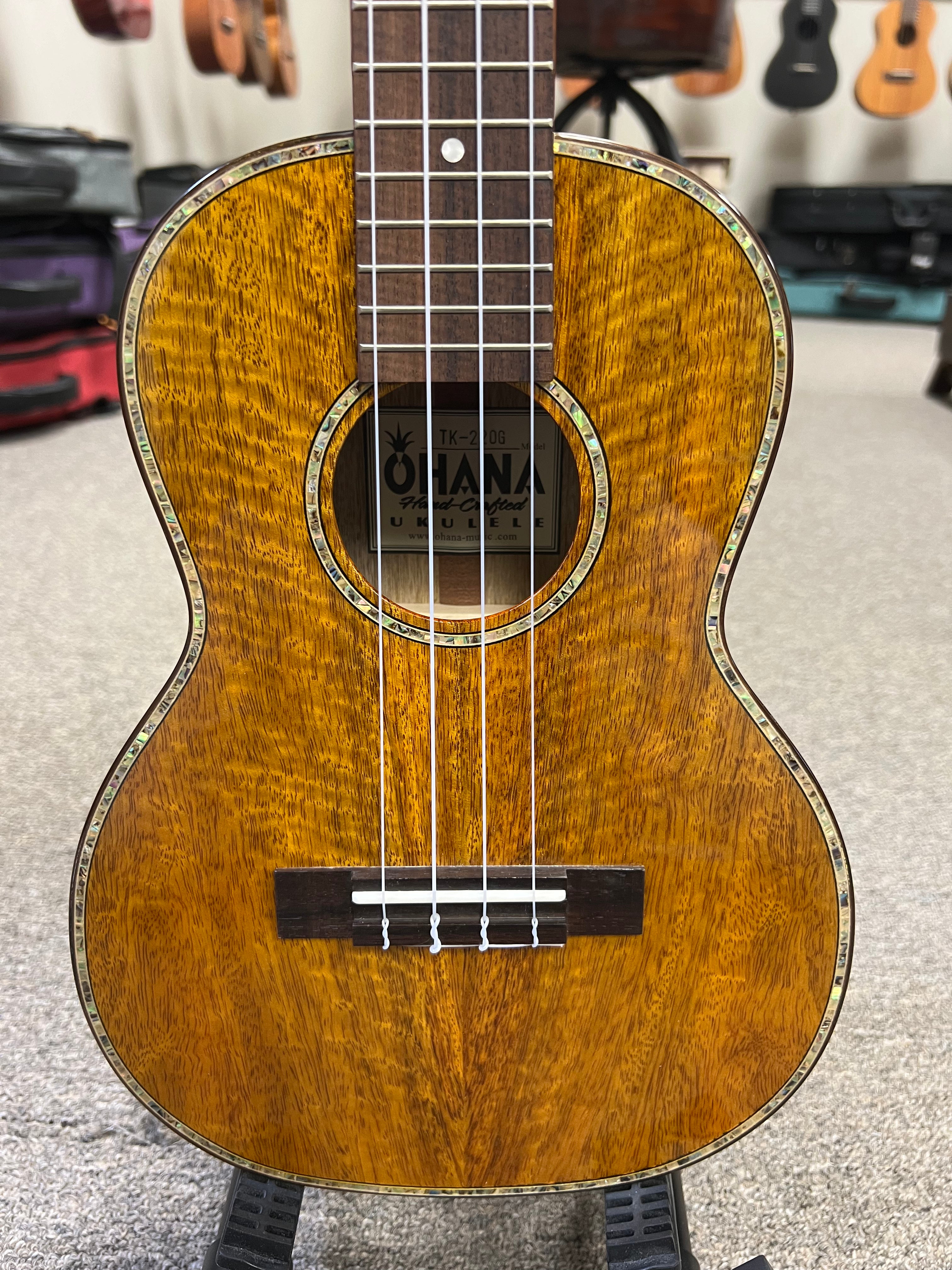 OHANA TK-220G Solid Mango Tenor Ukulele - Limited Edition