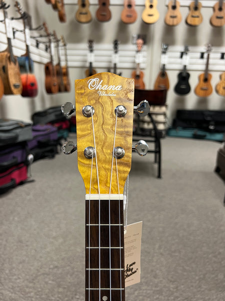 OHANA TK-15W Willow Wood Tenor Ukulele - Satin Finish