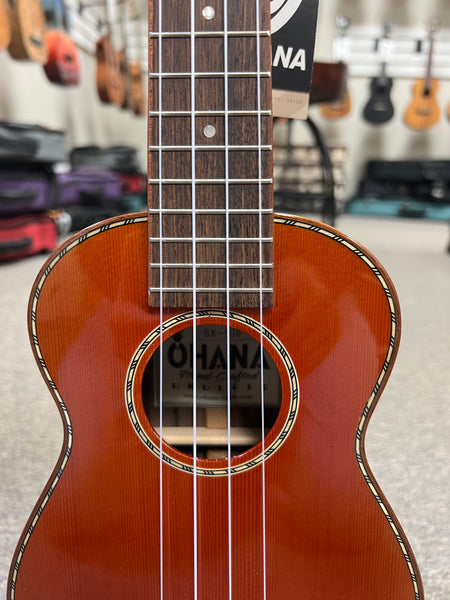 OHANA SK-50G Soprano Ukulele - Solid Cedar/Solid Rosewood