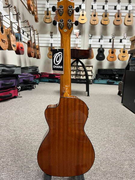 Ohana CK-35CGE-CL Cynthia Lin Solid Mahogany Electric Concert Ukulele w/Case