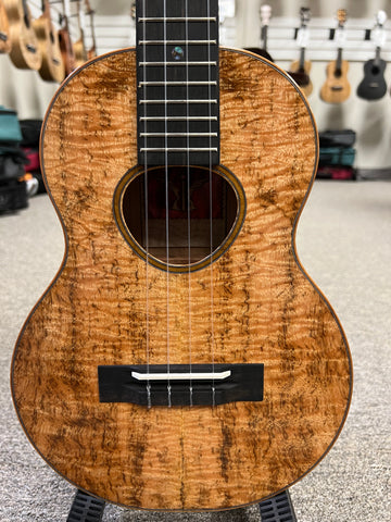 KoAloha Red Label Curly Mango/Sakura Custom Tenor Ukulele w/Case #2 - Made in Hawaii