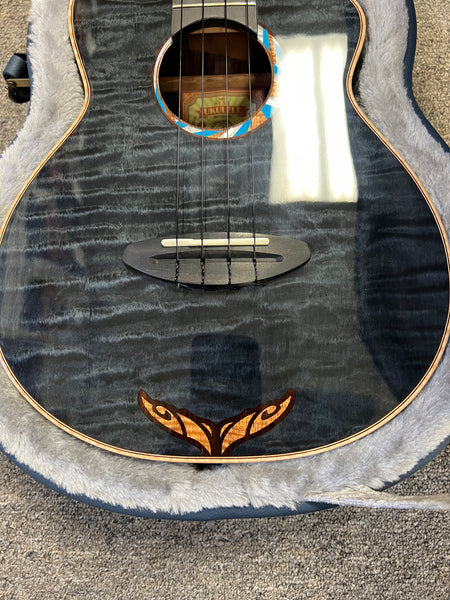 aNueNue Black Whale Solid Cedar/Maple/Rosewood Tenor Ukulele w/Case