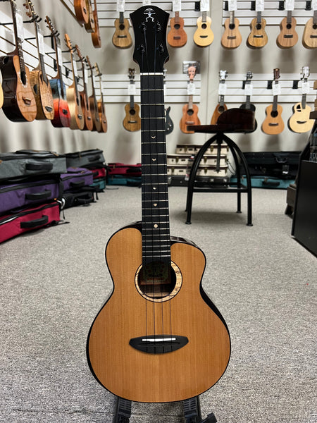aNueNue UT-214 Cedar Bird Tenor Ukulele w/Case - Solid Cedar/Rosewood
