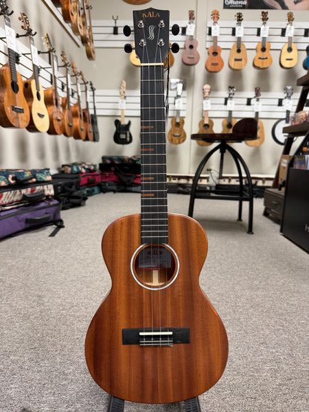 KALA KA-WF-AMHG-T Solid Mahogany Tenor Ukulele w/Case - Waterfall Series