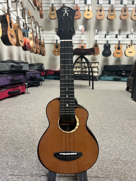 aNueNue US-214 Cedar Bird Soprano Ukulele w/Case - Solid Cedar/Rosewood