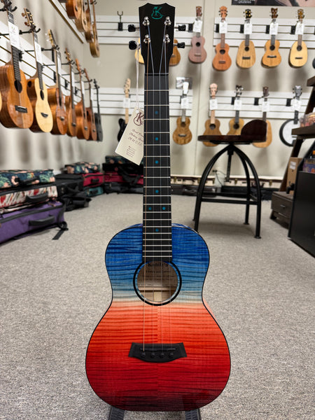 Kanile'a Ilikai-T Solid Flamed Maple Tenor Ukulele w/Case - Made in Hawaii