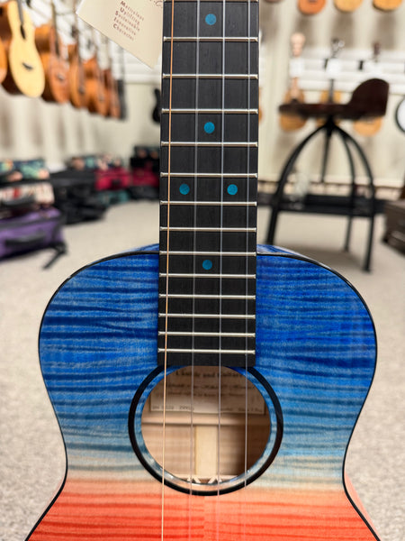 Kanile'a Ilikai-T Solid Flamed Maple Tenor Ukulele w/Case - Made in Hawaii