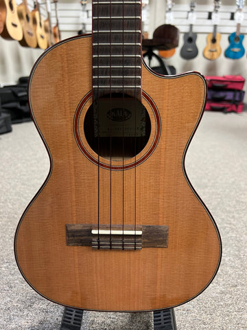 KALA KA-GTR-MTN-E Solid Mahogany Thinline Nylon Guitar w/Case