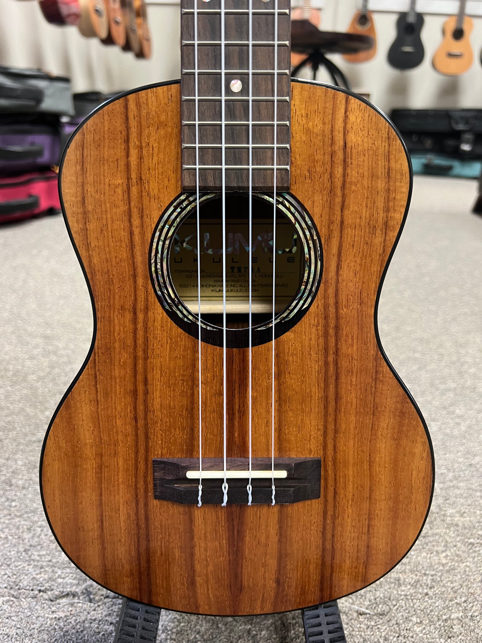 KUMU TM-74A Koa Tenor Ukulele - Matte Finish