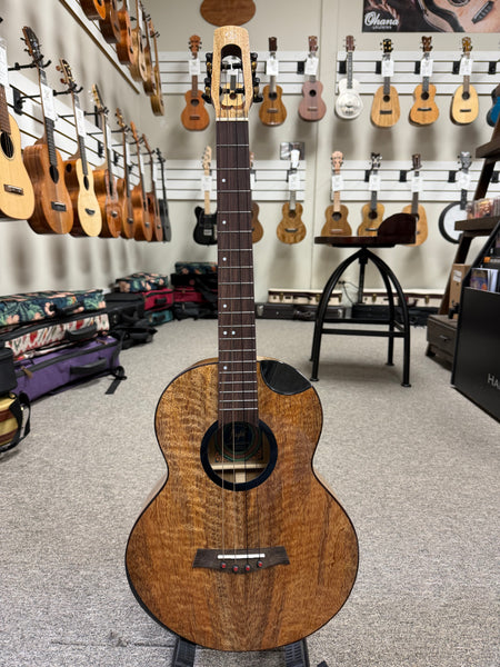 Flight Fireball Solid Mango Electric Baritone Ukulele w/Case #1 - Royal Series