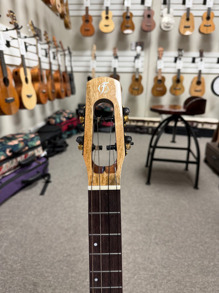 Flight Fireball Solid Mango Electric Baritone Ukulele w/Case #1 - Royal Series
