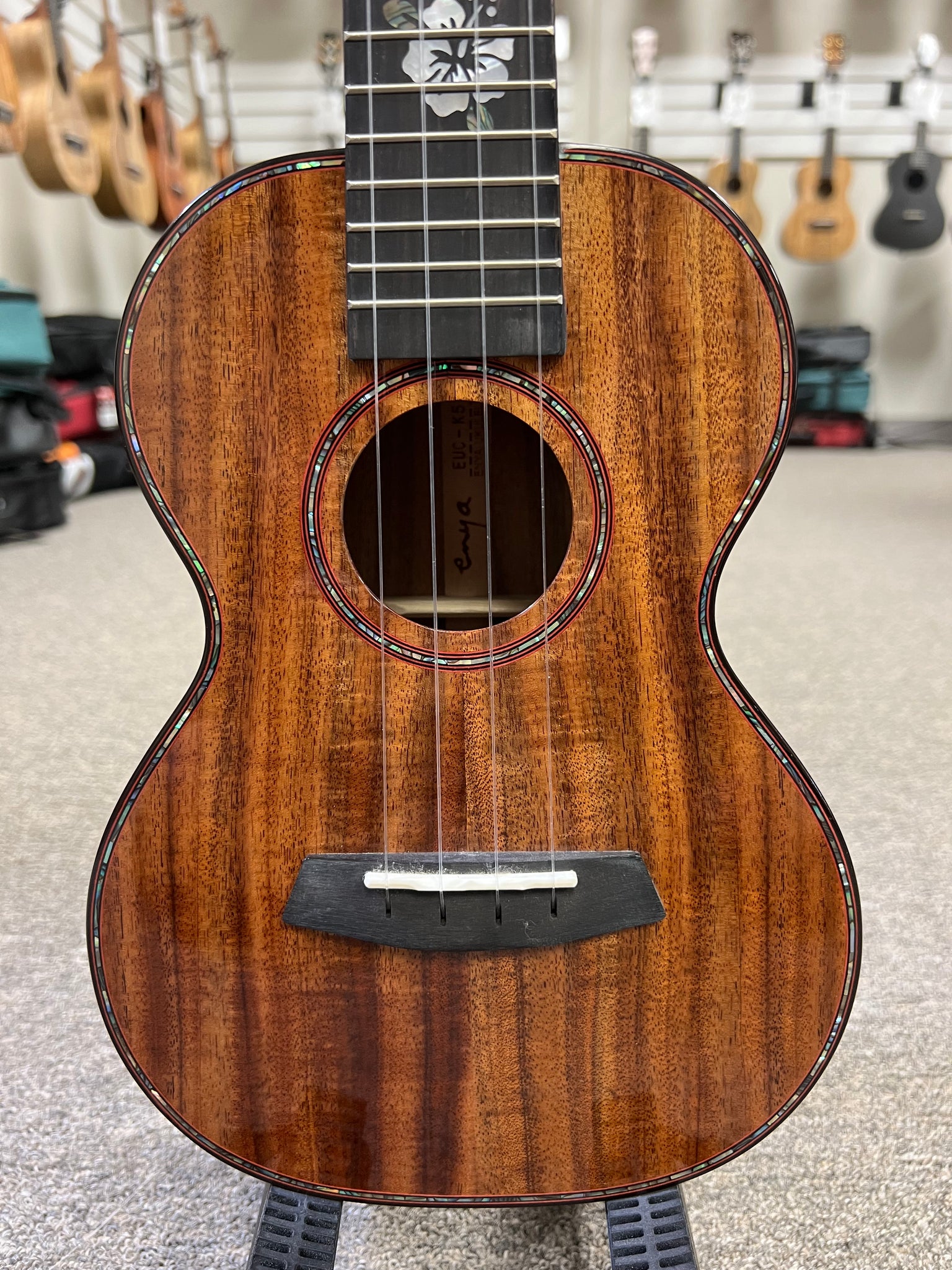 Enya EUC-K5 Solid Acacia Concert Ukulele w/Case