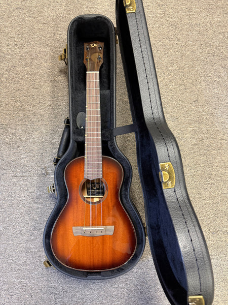Oli X1SP-TMH-VB Solid Mahogany Tenor Ukulele w/Case - Vintage Burst