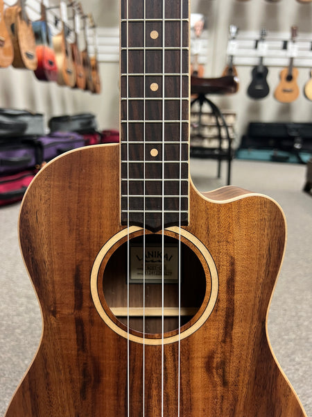 Lanikai ACST-CEB Acacia Electric Baritone Ukulele w/Case - Solid Top - Cutaway/Fishman Pickup