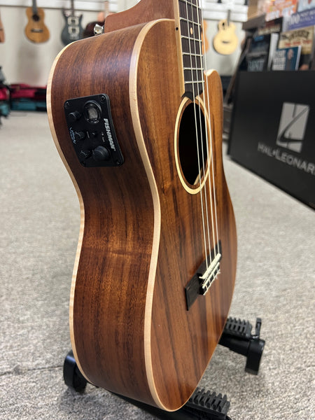 Lanikai ACST-CEB Acacia Electric Baritone Ukulele w/Case - Solid Top - Cutaway/Fishman Pickup