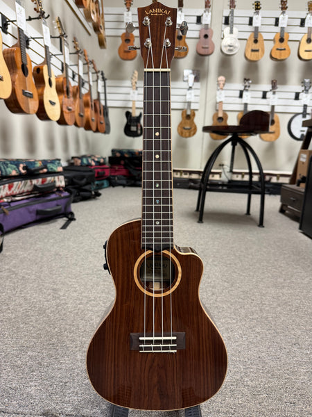 LANIKAI MRS-CEC Solid Morado Electric Concert Ukulele w/Case - Cutaway/Fishman Pickup