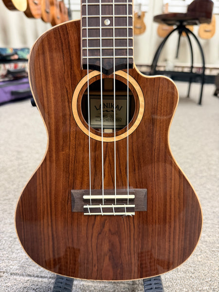 LANIKAI MRS-CEC Solid Morado Electric Concert Ukulele w/Case - Cutaway/Fishman Pickup