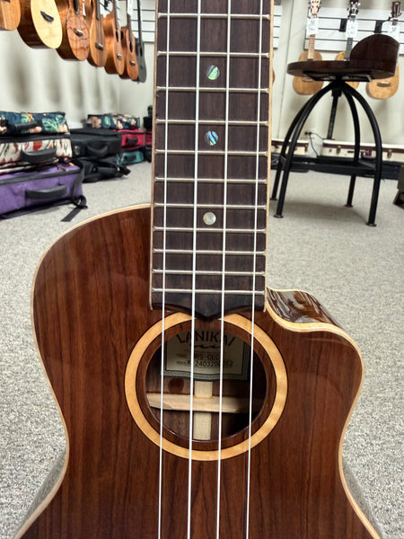 LANIKAI MRS-CEC Solid Morado Electric Concert Ukulele w/Case - Cutaway/Fishman Pickup