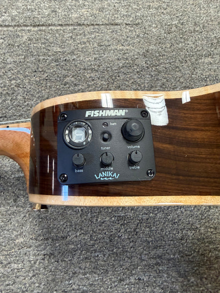 LANIKAI MRS-CEC Solid Morado Electric Concert Ukulele w/Case - Cutaway/Fishman Pickup