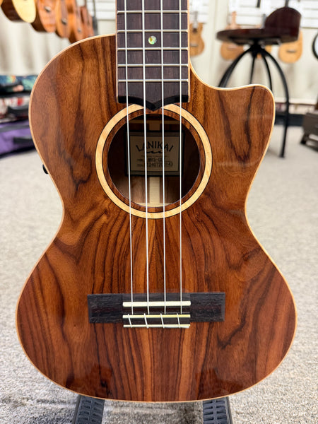 LANIKAI MRS-CET Solid Morado Electric Tenor Ukulele w/Case - Cutaway/Fishman Pickup